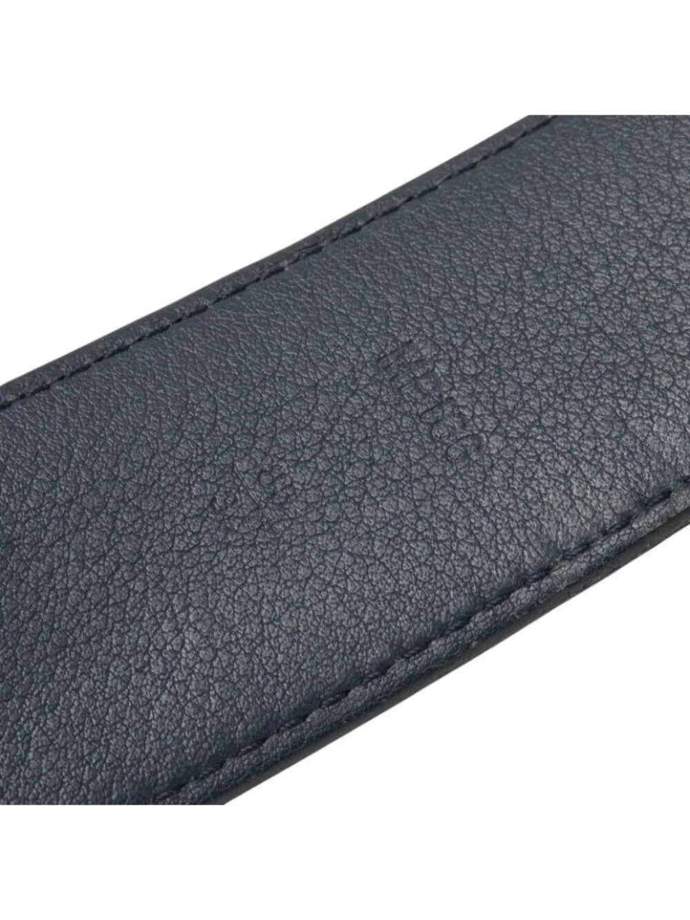 Louis Vuitton Monogram Ceintur Belt 85 34 Blanc White Gray Navy Leather